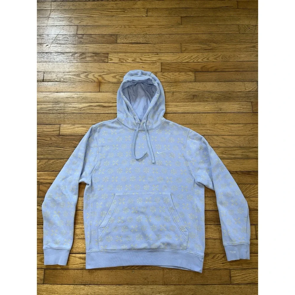 Nike FJ1635 Sportswear Club Fleece Monogram Hoodie Men's S Cobalt Light‎ Blue